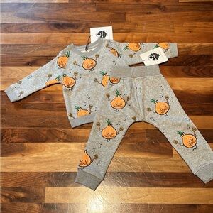 Adorable onion sweatsuit top and bottom set from little alien ( fits 2-3T)